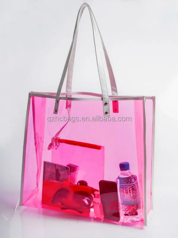 Waterproof Clear Pvc Beach Bag With Zipper Pouch Esc Hb028 Waterproof Clear Pvc Beach Bag With Zipper Pouch Esc Hb028