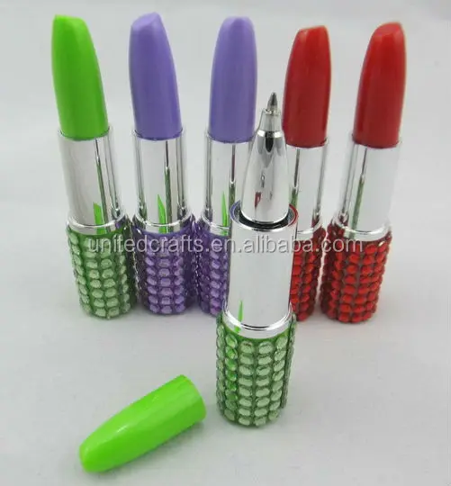 Best Selling Rhinestone Lipstick Pen Lipstick Ballpoint Pen Buy Promotional Lipstick Pen 