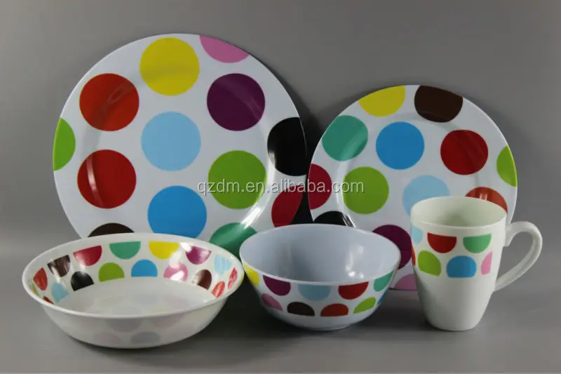 Popular Print Design Melamine Tableware Set