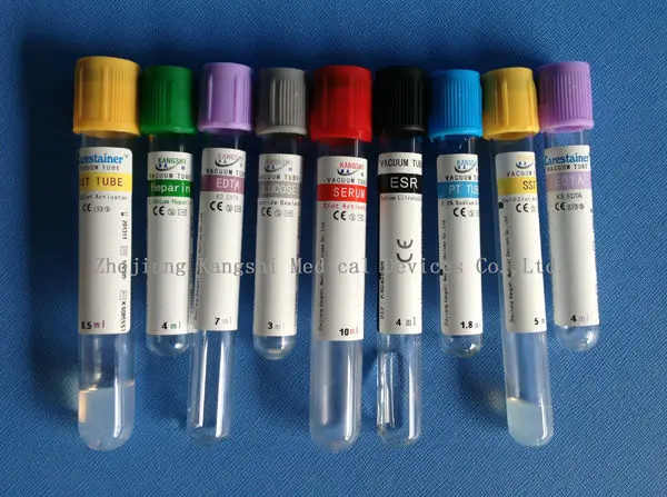 Vacuum Blood Test Tube Colors Blood Collection Tube ( Plain,Serum,Sst ...