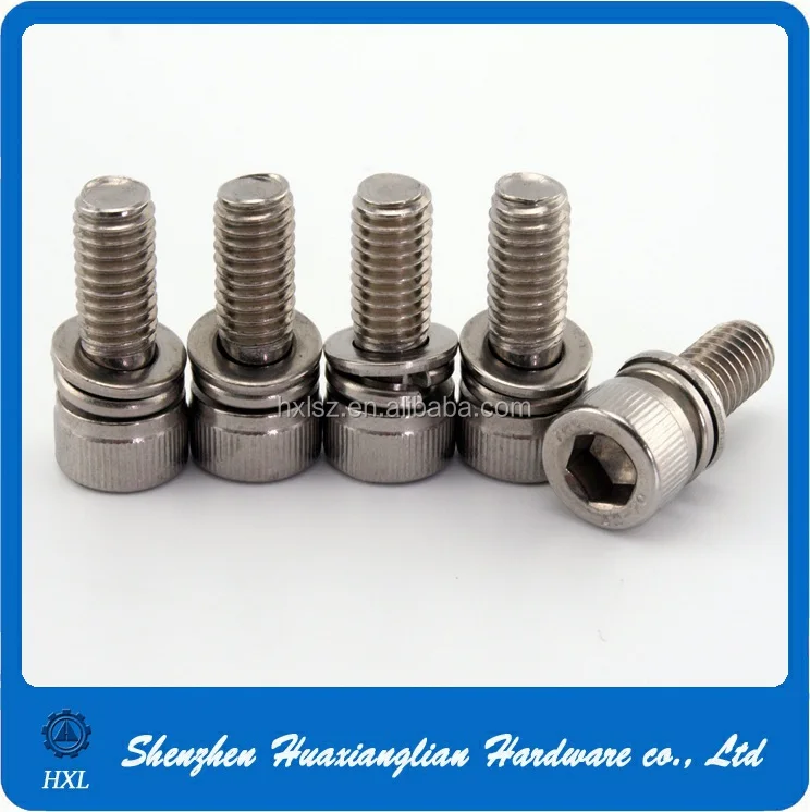 M3,M4,M5,M6,M8 Socket Head Cap Screw With Washer Buy Socket Head Cap