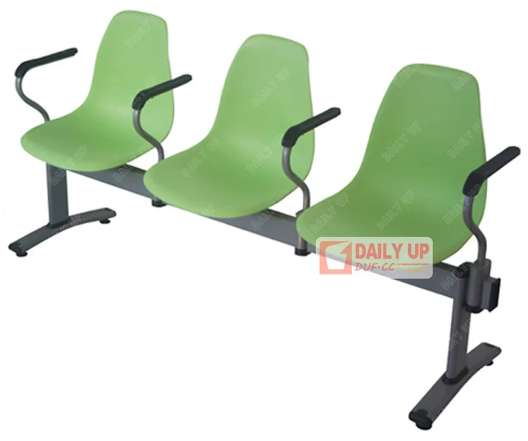 Hospital Waiting Plastic Chairs Solid Frame Balcony Link Chairs Visitor Chairs Sturdy Station Seating