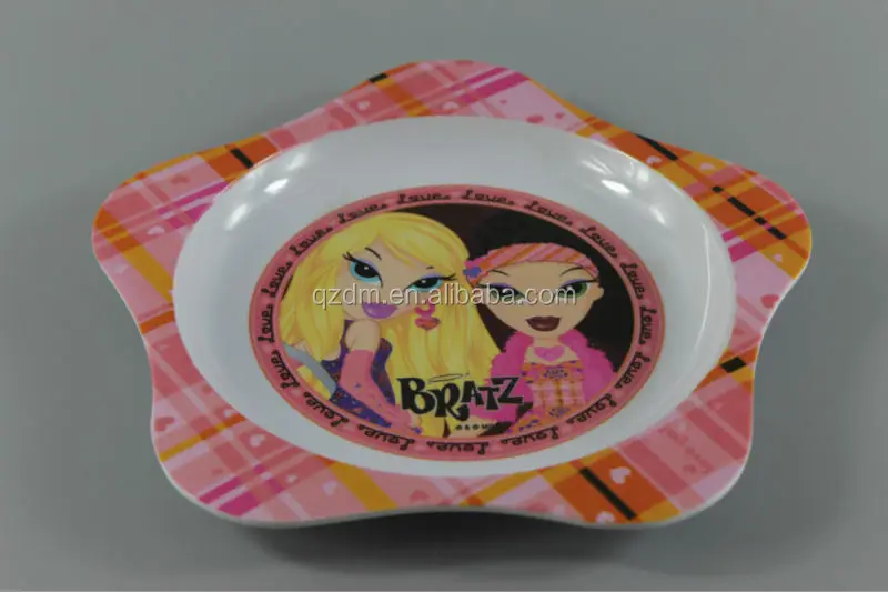 Star Shaped Melamine Dinner Plate For Kids