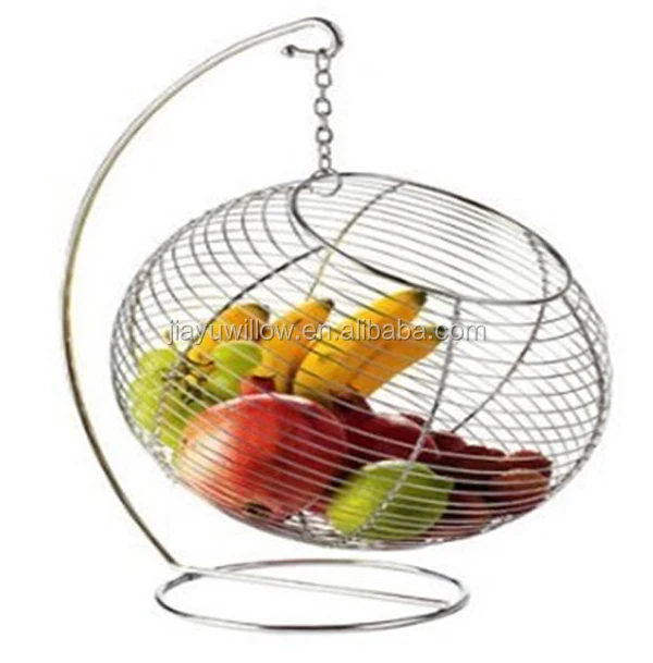 Wrought Iron Fruit Baskets Fruit Display Basket Apple Shape Fruit