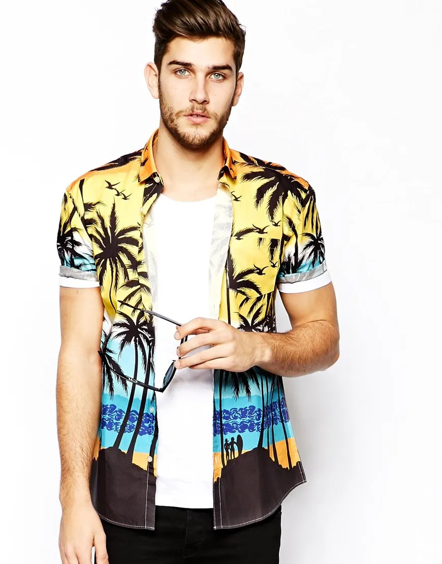 camisas de palmeras hombre