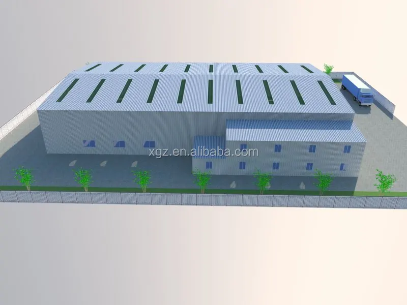 Low Cost Industrial Shed Designs Steel Structure Building 3D Warehouse