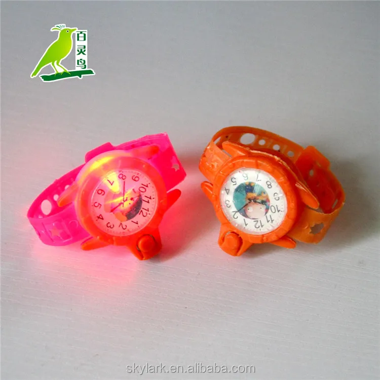 Very Funny Promotional Small Plastic Flash Cheap Toy Watch For Kids
