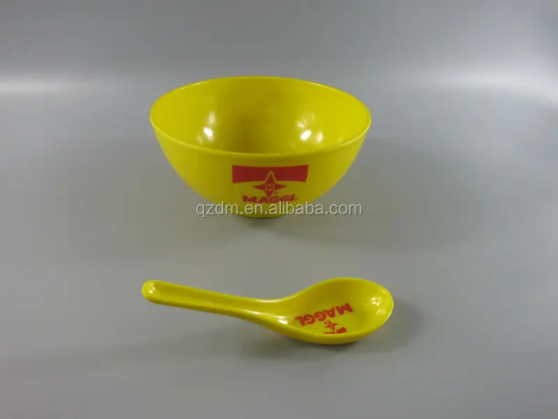 Custon Design 6inch melamine cereal bowl and spoon set