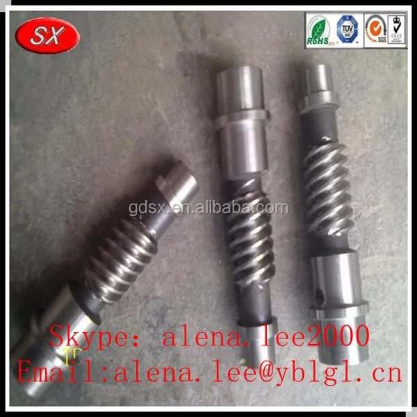 Iso/rohs Passed Brass/bronze/stainless Steel Long Worm Gear Shafts,Helical Gear Shaft