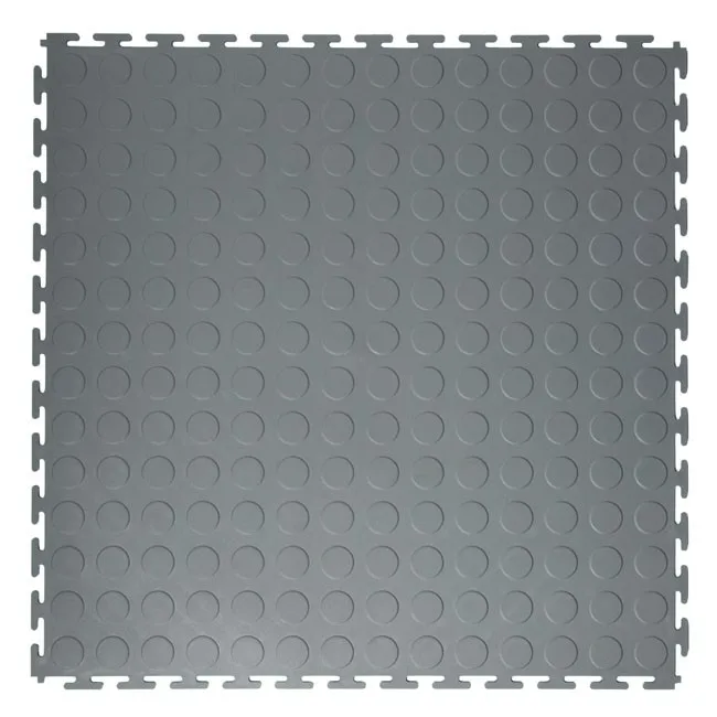 Garage Floor Mats / Antislip Mats Big Round Studded Interlocking Vinyl