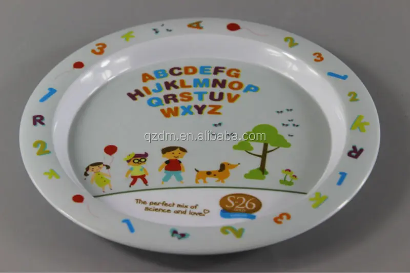 Custom Design Melamine Lunch Plate For Kid