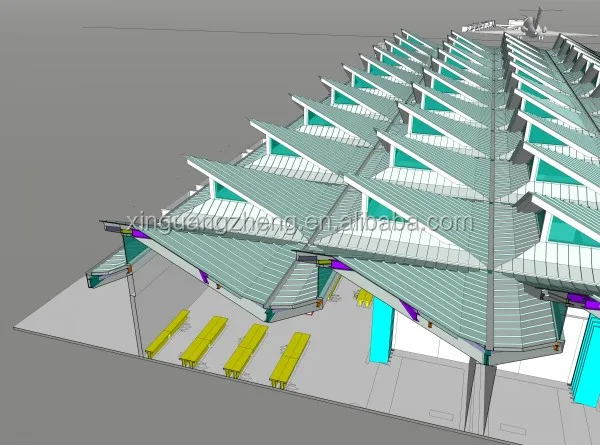 design steel structure layout aircraft hangar with professional drawing