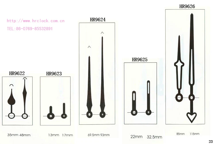 Large Clock Hands Different Colors Clock Hands Simple Stainless Steel