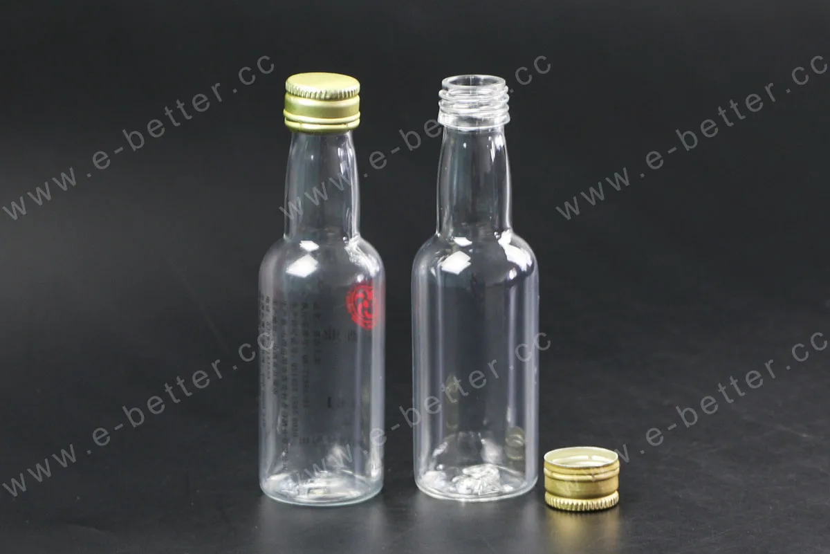 1.7oz Empty Small Pet Plastic Wine Bottle With Pilfer Proof Cap Buy