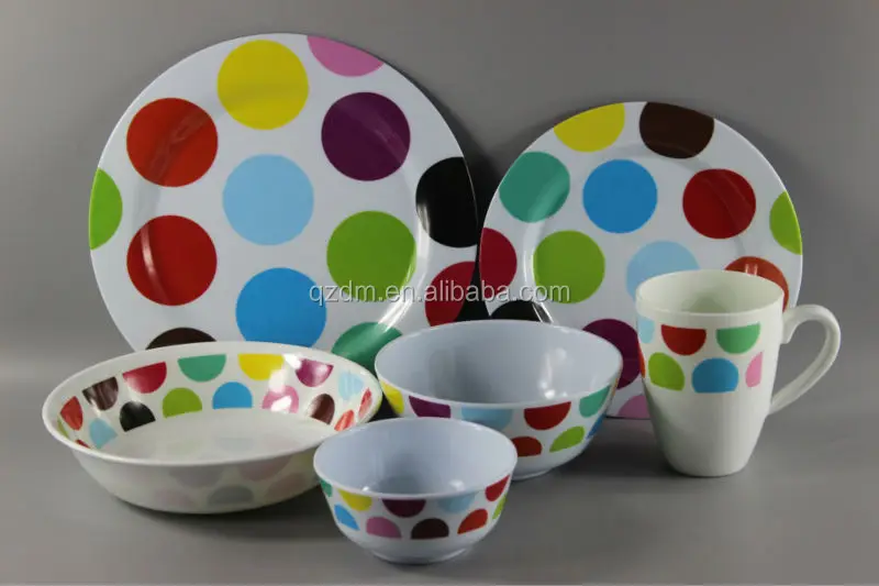 Popular Print Design Melamine Tableware Set