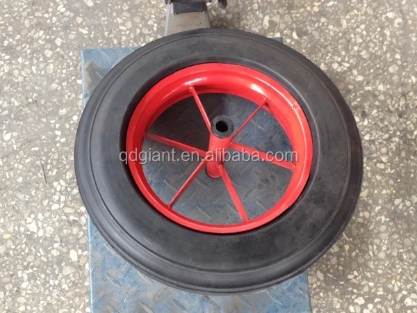 China High Quality Cart Wheel Solid Rubber Tires 14x4