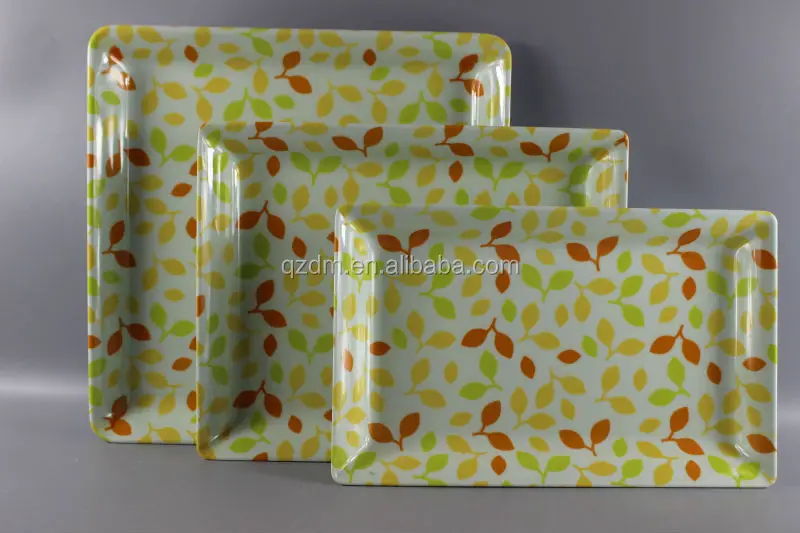 Homeware Melamine tray Plastic tray Set Non-slip surface