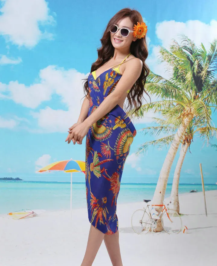 New Sexy Open Back One Piece Wrap Beach Dress Swim Wear ...