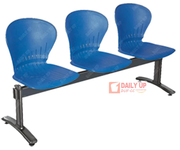 Lobby Waiting Chair Public Cheap Reception Chair with Steel Beam Heavy Duty Furniture