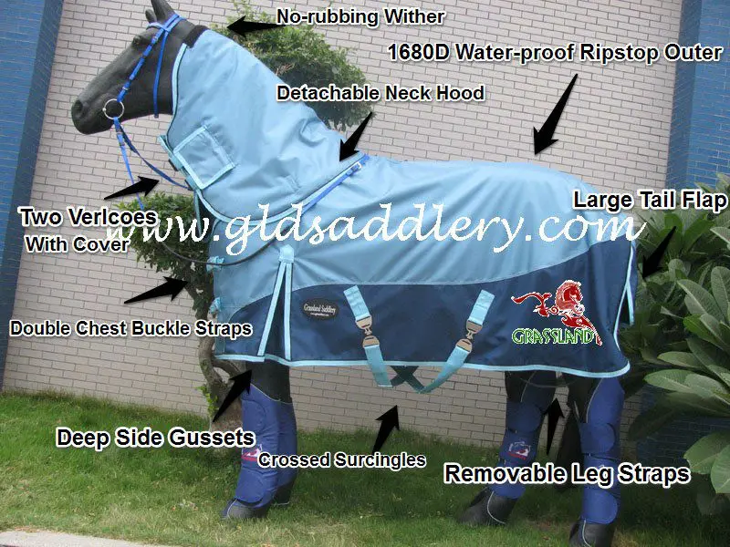 Wholesale Equestrian Products Winter Turnout Rugs 1680d Waterproof Rug
