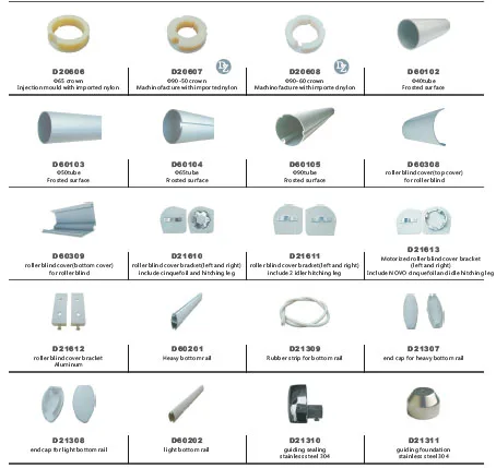 Automatic Tubular Motor Parts Curtain Track Accessories Venetian