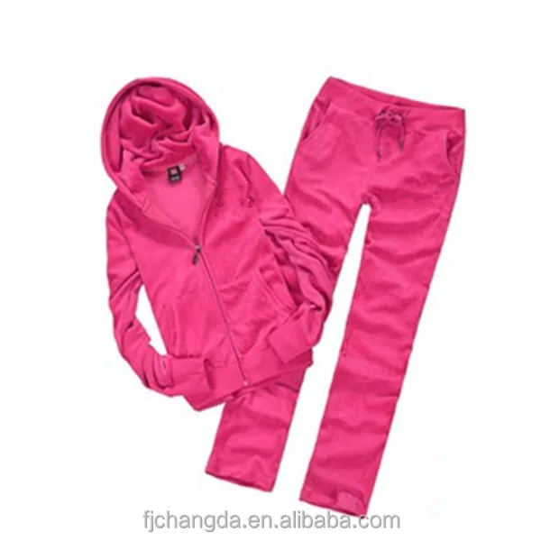 Womens Tracksuit Pink Jogging Suit Velour Tracksuit - Buy Jogging Suit ...