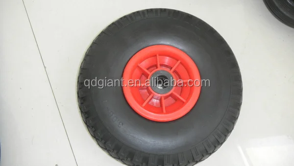 small wheels flat free PU foam wheel 3.00-4