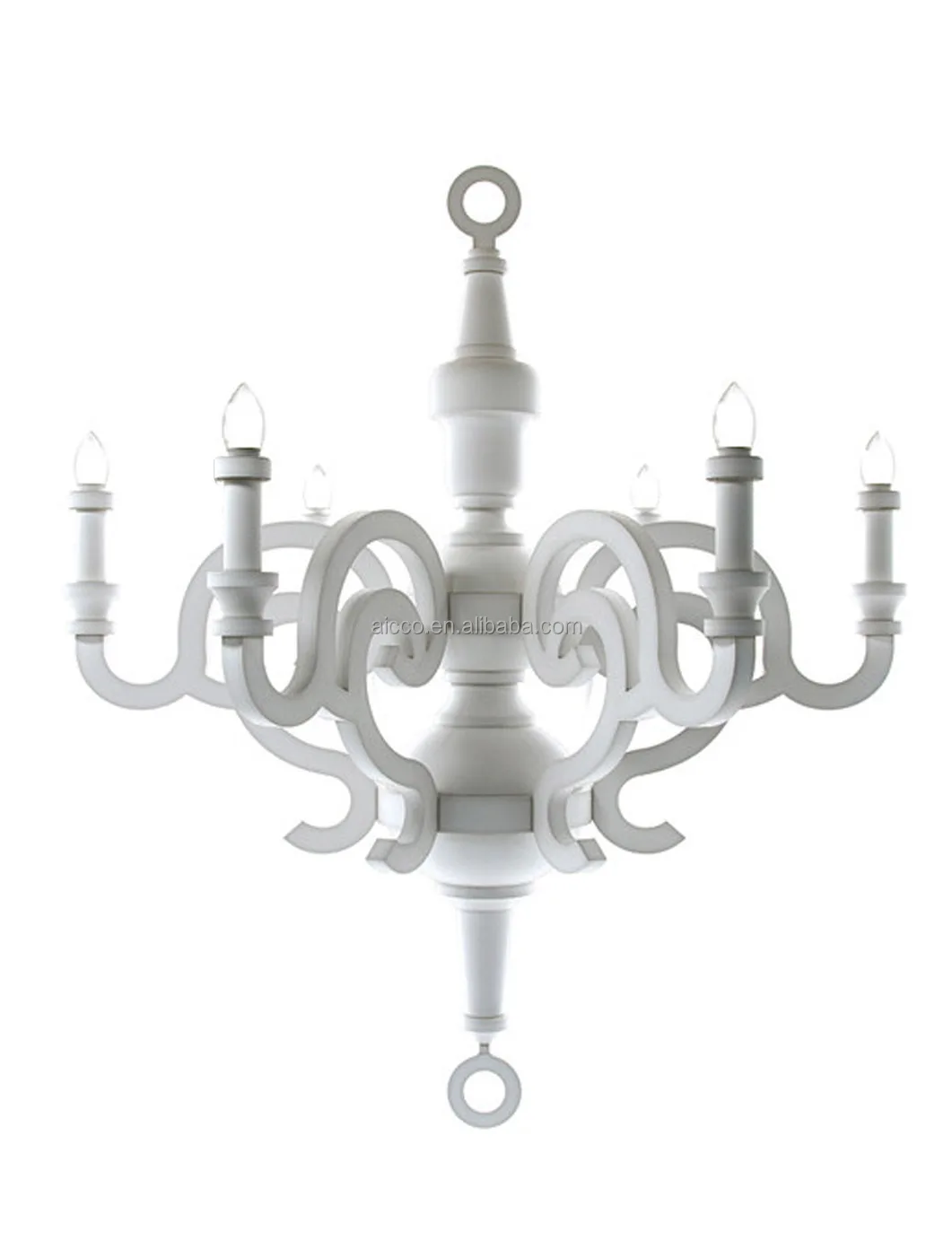 Moderne houten papier kroonluchter met wit zwart kleur hanglamp ...
