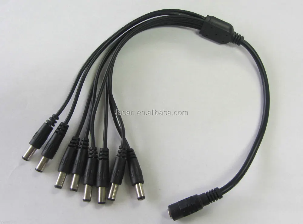 Power Splitter CCTV Security System Camera DC 1 Female to 8 Male Adapter Cable