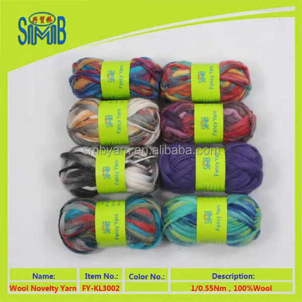 wool slub yarn on skeins FY-KL3002 Colors