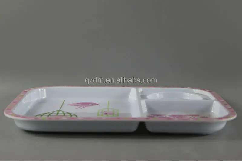 Kids 3 Section Square Plate