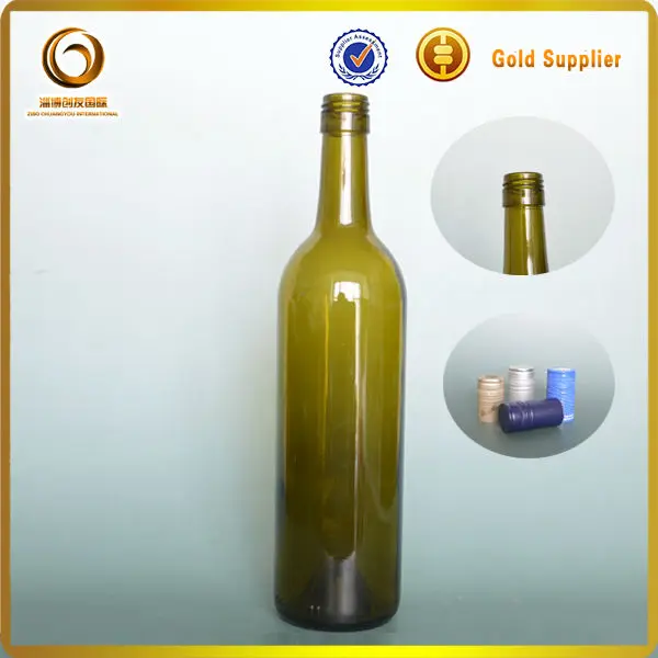 Professional Manufacturer 750ml Artistic Cork Cap Bulk Wine Bottles For