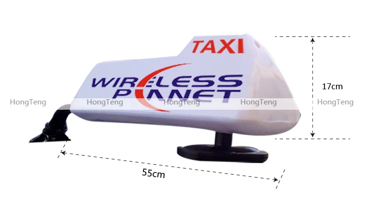 New magnet or pull hook type led auto slim taxi top ad