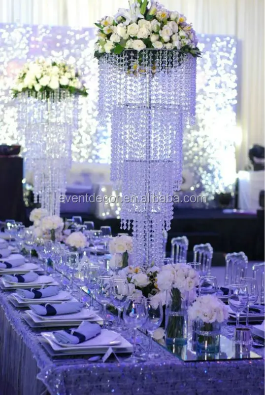 Large Crystal Chandelier Centerpieces For Weddings Table Decorations