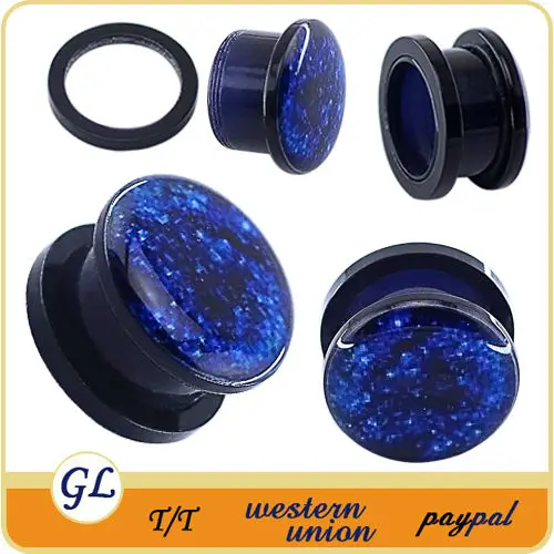 Natural Black Eye Wholesale Custom Ear Gauges Plugs Acrylic Cool Ear