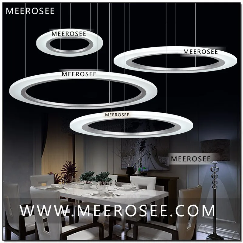 Contemporary Led Ring Pendant Light Fixture Acrylic Circle Contemporary Led Ring Pendant Light Fixture Acrylic Circle Chandelier Lighting Md5057 1r