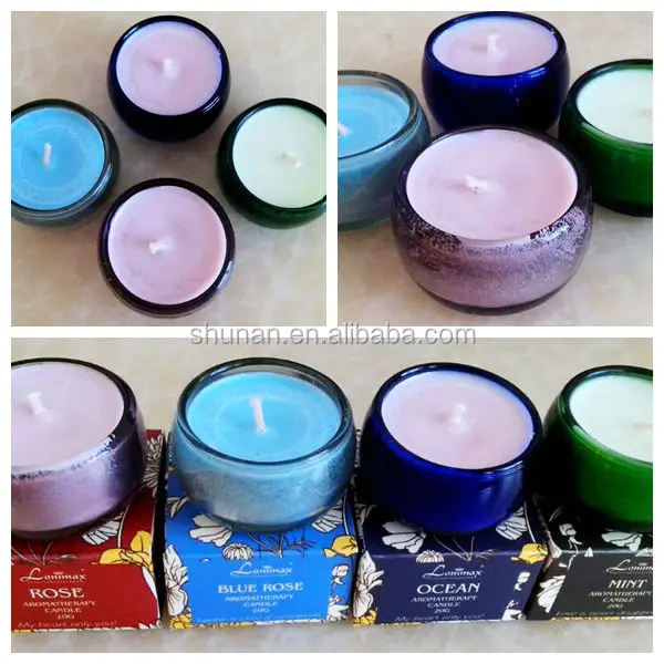 20g Mini Scented Candle In Glass Jar/candle With Different Colors And