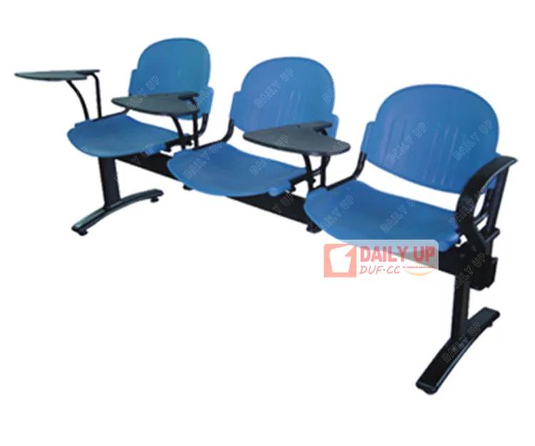 3-Beam School Auditorium Chairs Office Link Writing Chair with Tablet Sturdy Lecture Hall Chairs