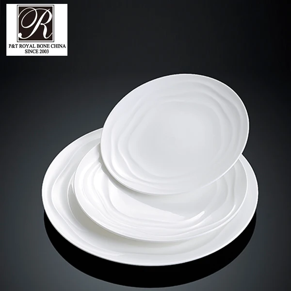 hotel ocean line fashion elegance white porcelain oval soup bowl