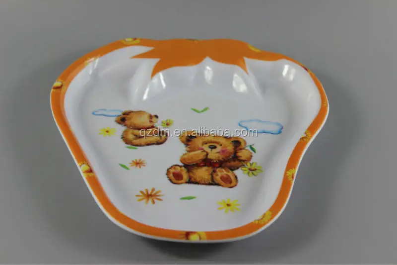 Strawberry Shape Melamine Dinner Plates For Children