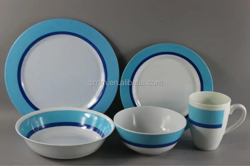 30 Or 100 Melamine Dinner Set Of 5 Pieces For Super Market