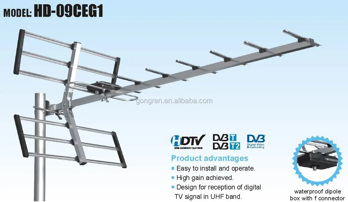 Uhf Antenna With Aluminum Foil Model Hd09cle2 Buy Uhf Antenna With