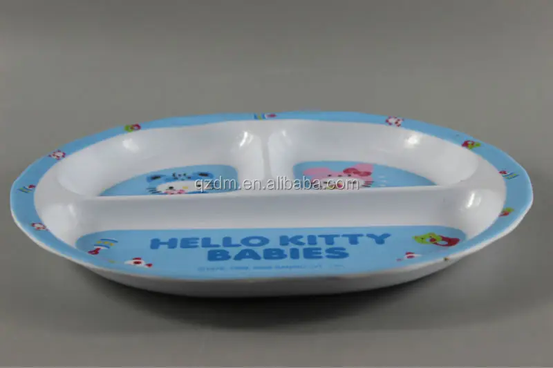 Popular 3 Section Melamine Plates For Children