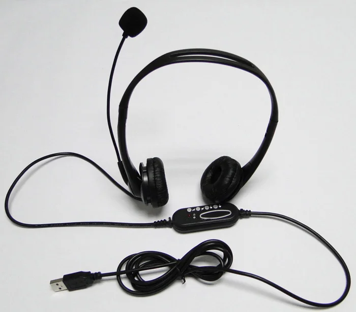 Headset Usb Binaural Dengan Mikrofon Mic,Untuk Sistem Voip Sip Harga
