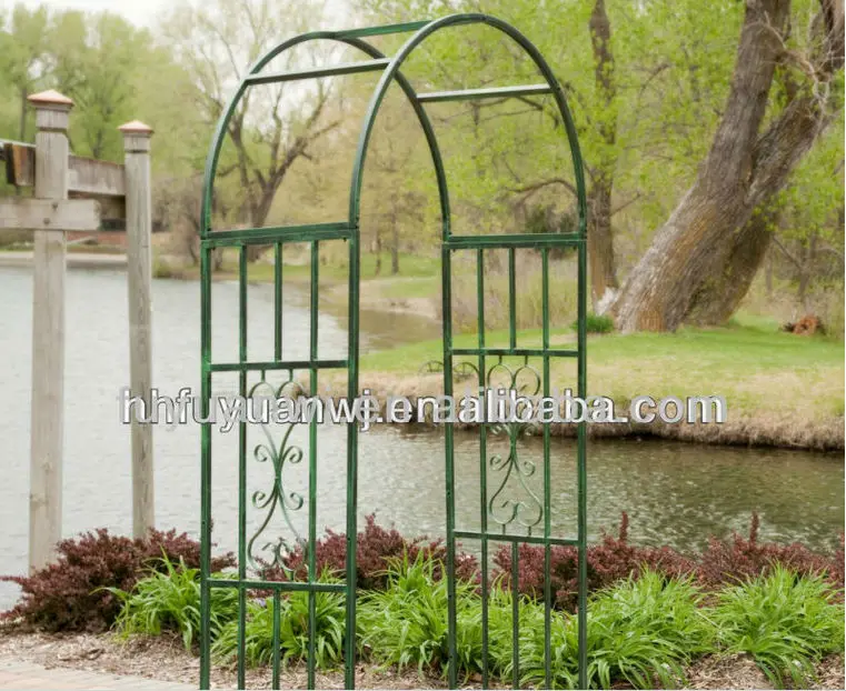 High Quality Decorative Iron Plant Garden Arch Design Wrought Pergola Pavilion Arbours Gate Metal