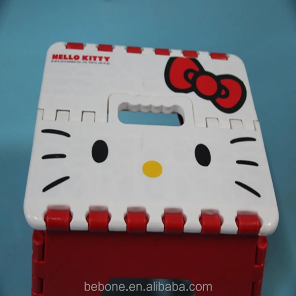 8.7 inch height Hot print Kitchen Child Folding Stepping cheap plastic folding step stool