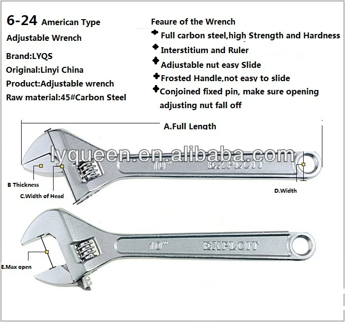 600mm adjustable wrench spanner plumbers monkey pipe 0-60 mm te231 24" 