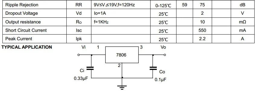 Ka7806 характеристики схема подключения