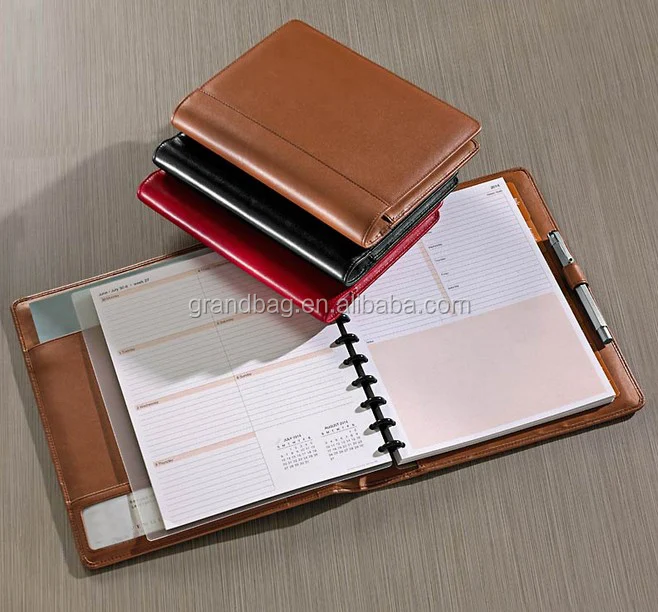 2014 New Design Leather Agenda Cover With Pro Folio Buy Leather