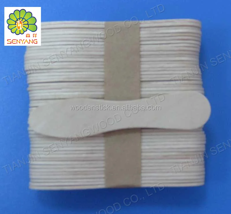 Individually Wrapped Wooden Ice Cream Spoons Disposable Small Wooden